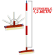 Stergator de geam multifunctional cu lamela din cauciuc, burete si maner telescopic 1.3 M